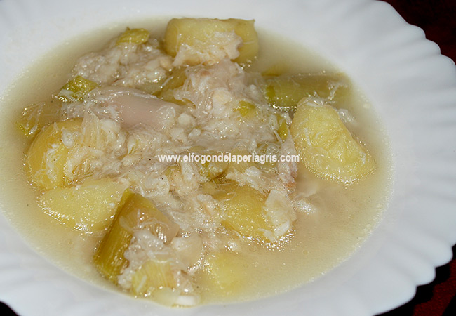 Porrusalda tradicional de bacalao Porrusalda tradicional de bacalao