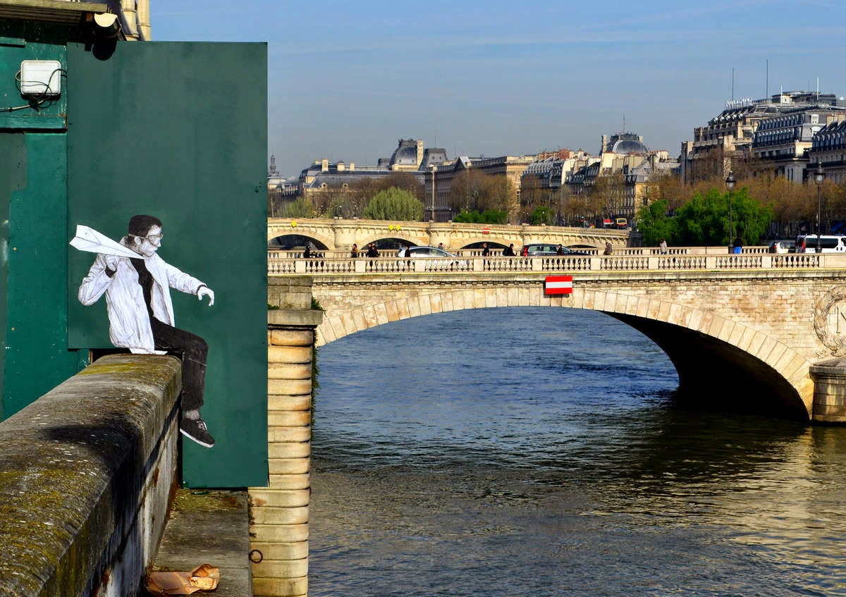 Charles Leval better known as Levalet just unveiled a brand new piece on the streets of his hometown, Paris in France.