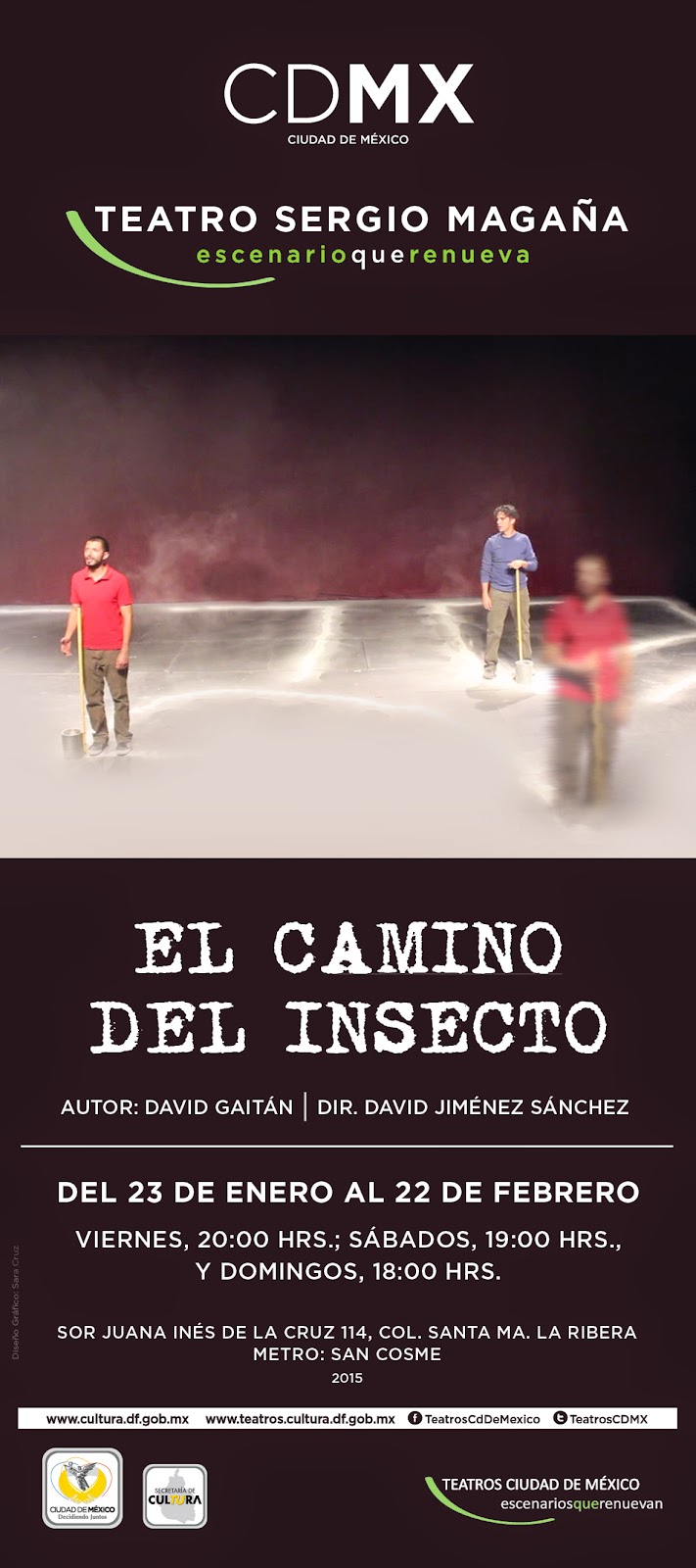 Se presenta "El camino del insecto" de David Gaitán en el Teatro Sergio Magaña