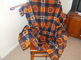 completed Chicago Bears blanket