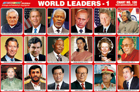 World Leaders Chart contains 18 images of leaders of various countries