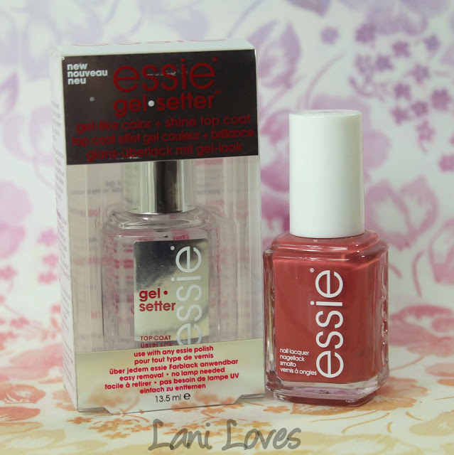 Essie Gel Setter Top Coat & In Stitches Nail Polish Review