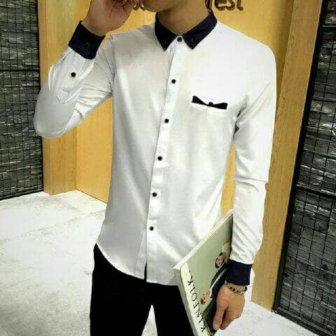 kemeja pria slim fit edison 65rb bhn katun stretch allsz kemeja pria slim fit edison 65rb bhn katun stretch allsz