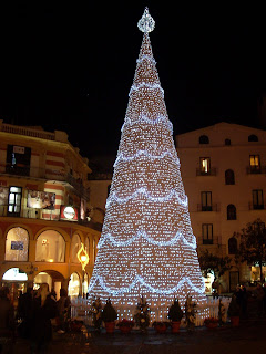 Christmas trees are traditionally lit up on December 8 in Italy
