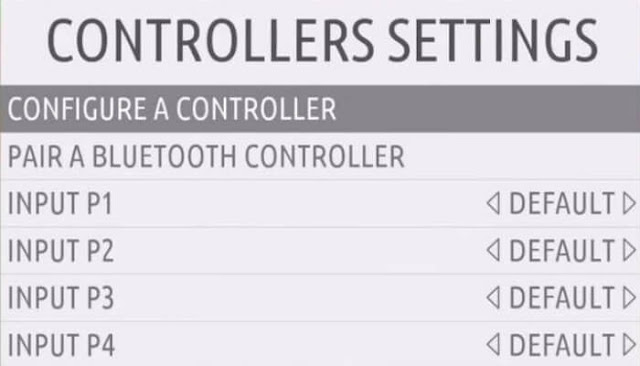 Recalbox controller settings