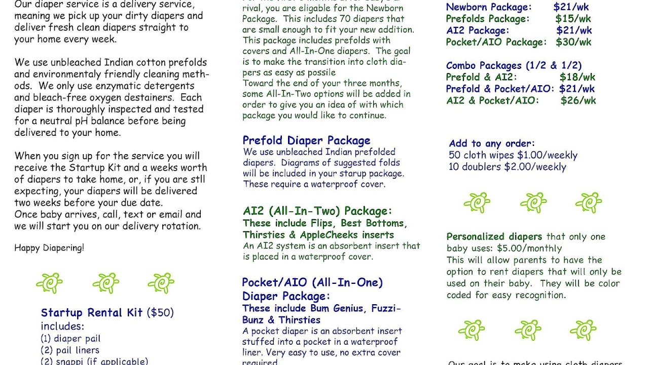 Dy Dee Diaper Service Cost Diaper Choices