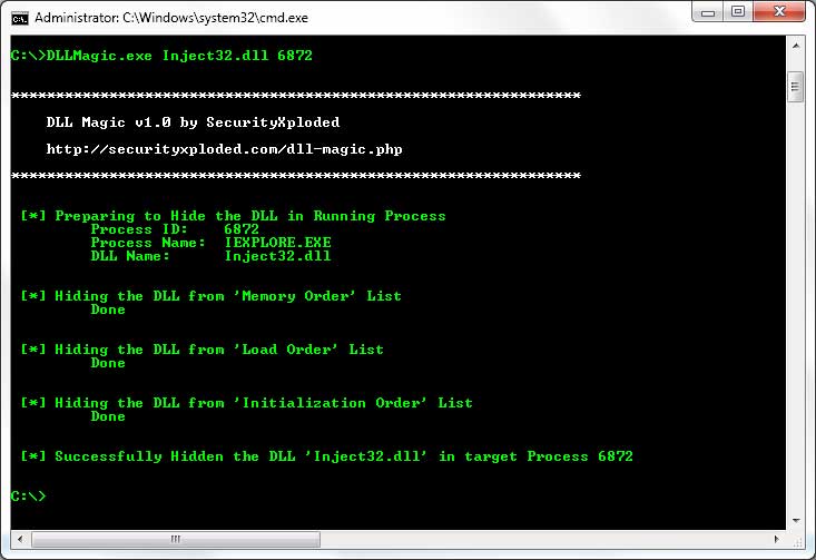 [DLL Magic] Tool to Hide DLL in any Windows Process