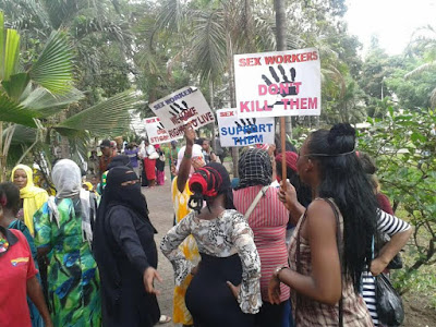 Sex Workers In Mombasa, Kenya Protest After A Client Killed One Of Them ...