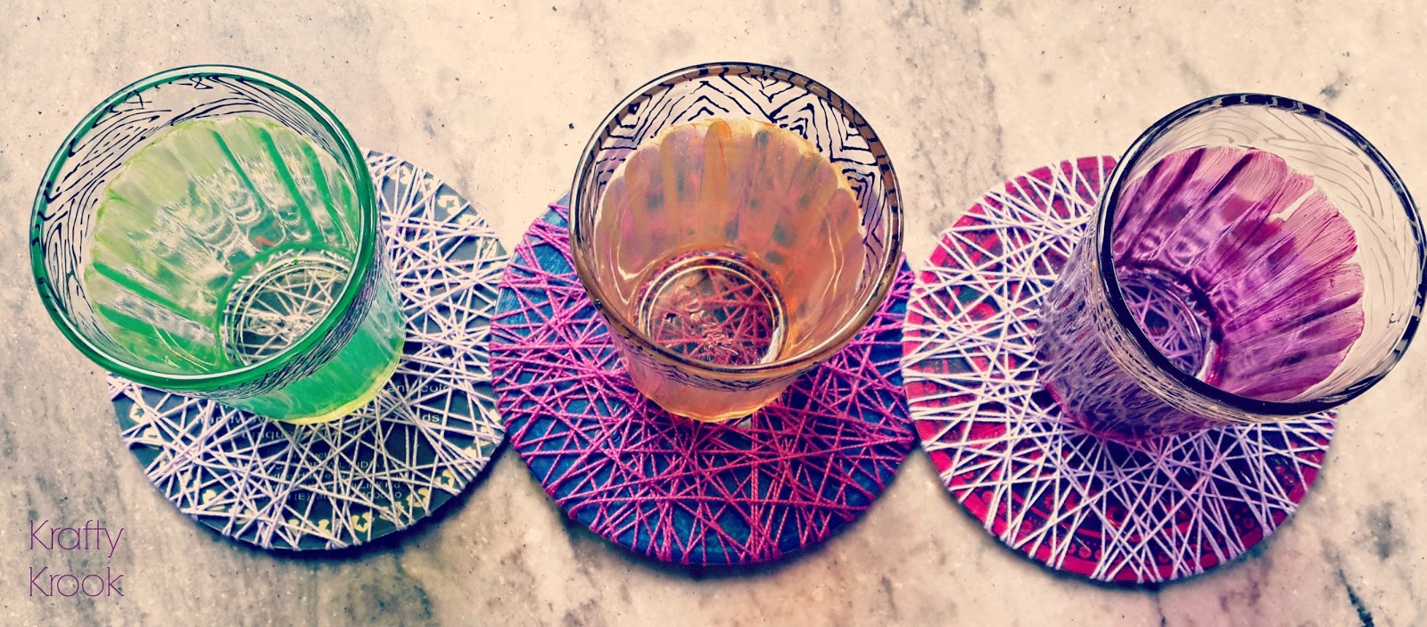 Krafty Krook DIY Quirky Coasters from CD's and Price Tags