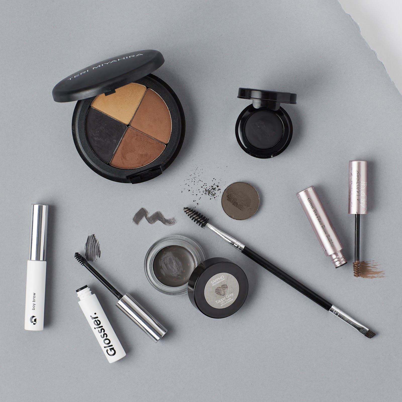 Green Eyebrow Roundup: Teri Miyahira Eye & Brow Pallette, Sappho Brow Pomade, Root Eyebrow Powder, Hynt Beauty Eye Brow Definer, 100 Percent Pure Green Tea Fiber Brow Builder, Glossier Boy Brow Green Eyebrow Roundup: Teri Miyahira Eye & Brow Pallette, Sappho Brow Pomade, Root Eyebrow Powder, Hynt Beauty Eye Brow Definer, 100 Percent Pure Green Tea Fiber Brow Builder, Glossier Boy Brow hellolindasau