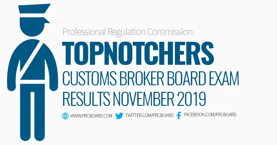 TOPNOTCHERS Customs Broker Board Exam Result November 2019