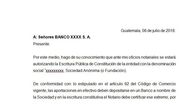 Descargar Documentos Legales Y Administrativos Modelo De Carta De Solicitud De Apertura De Cuenta Monetaria Para Sociedad O Fundacion En Formacion