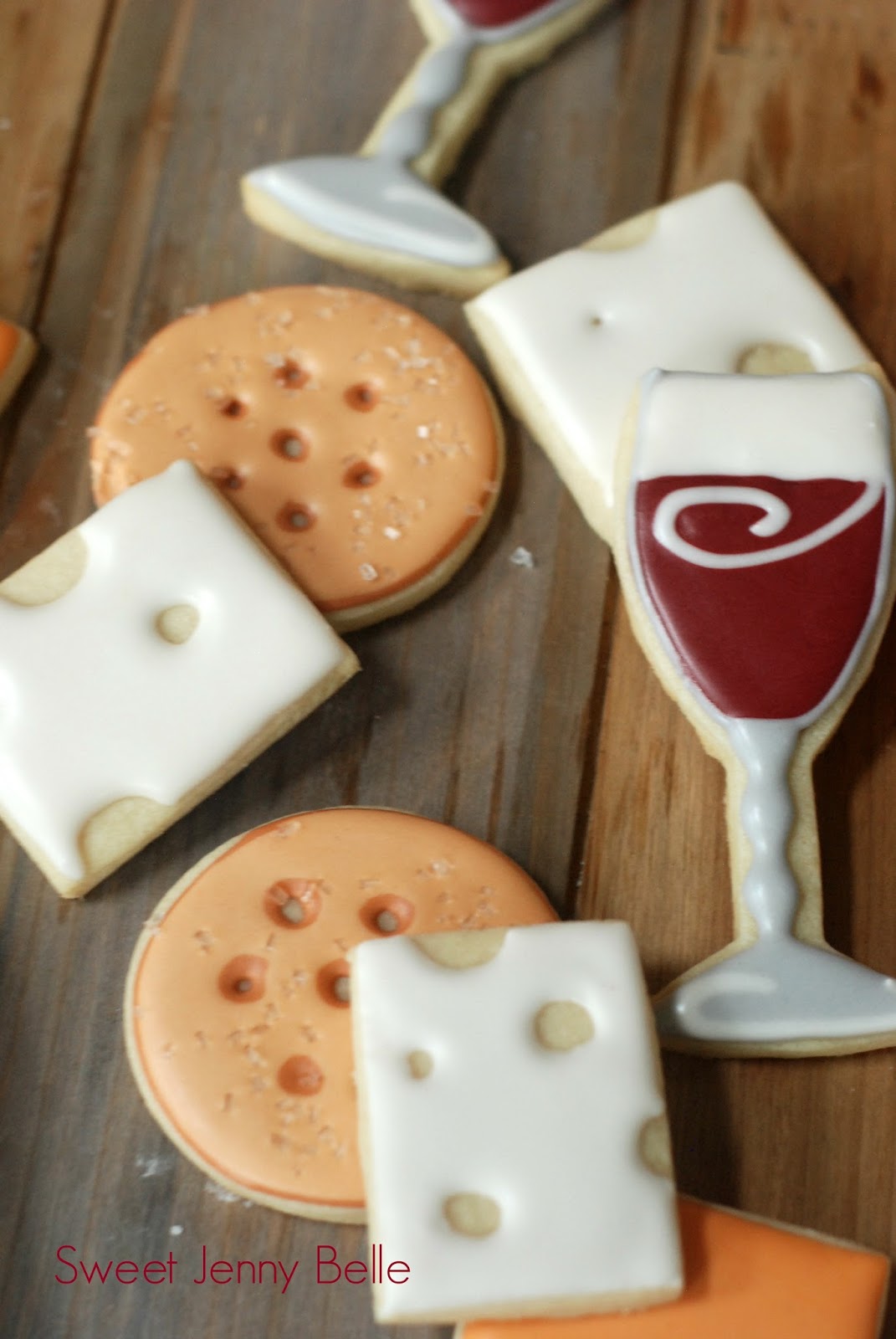 Wine & Cheese Cookies Sweet Jenny Belle easy sugar cookie
