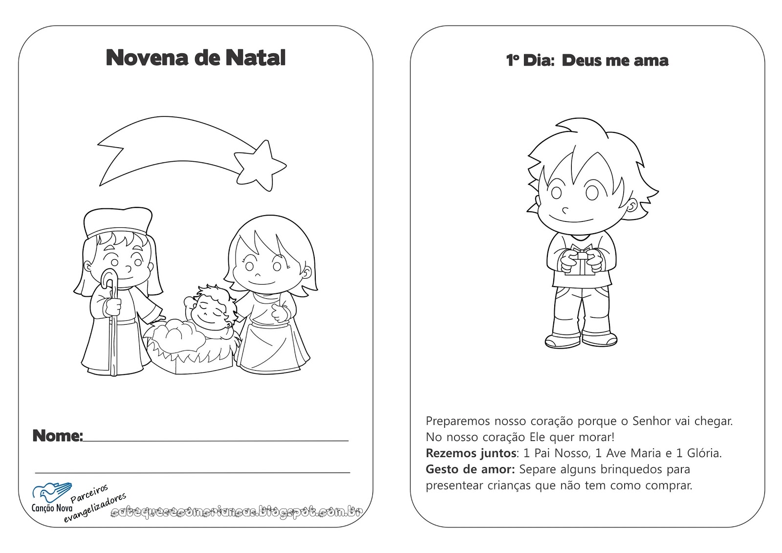 Catequese com Crianças Novena de Natal para crianças