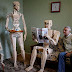 Ukrainian technician builds a family of wooden robots