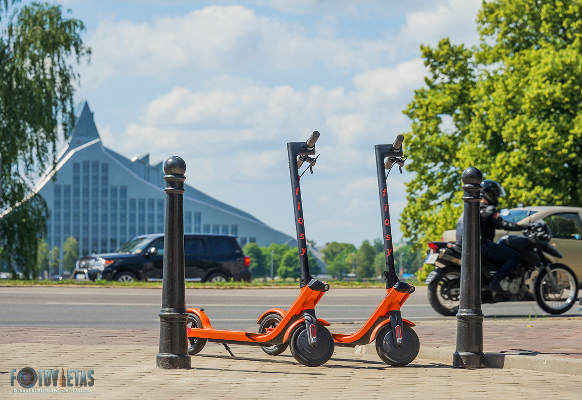 Electric scooters Elektriskie skrejriteņi Riga City Photos