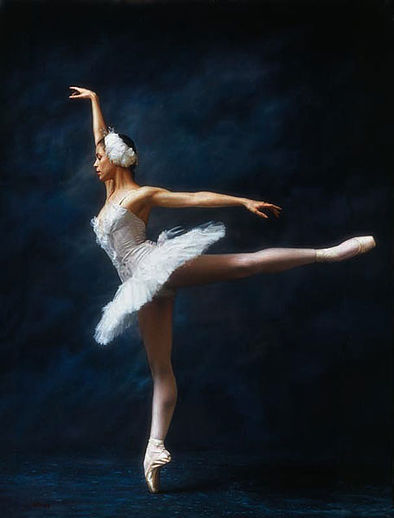 As mulheres e bailarinas nas pinturas foto-realistas de Douglas Hofmann Douglas Hofmann pinturas foto-realistas mulheres dançarinas bailarinas