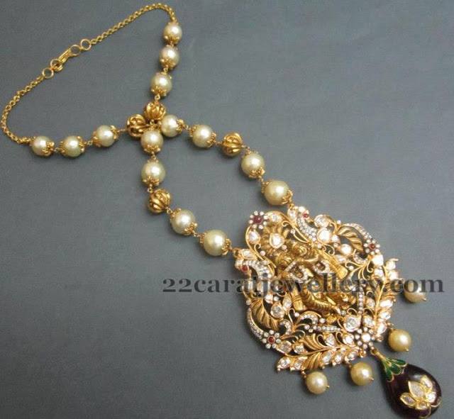 Lord Krishna Unique Crafted Pendants Jewellery Designs