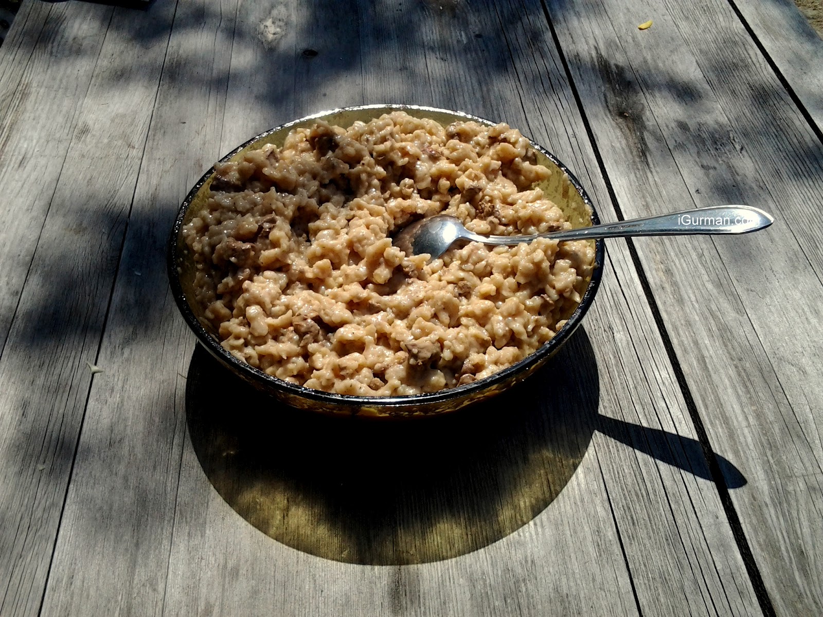 Pečeňové halušky s pečienkou