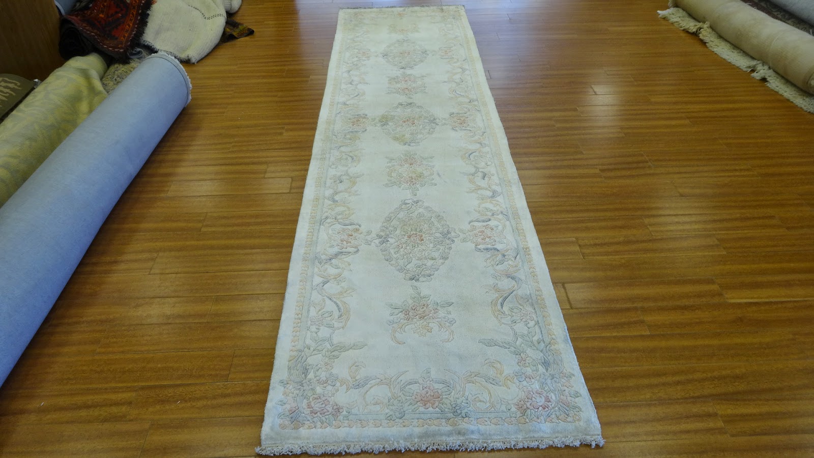 Rug Master Hand Washing Rugs at Los Angeles Rug Cleaning