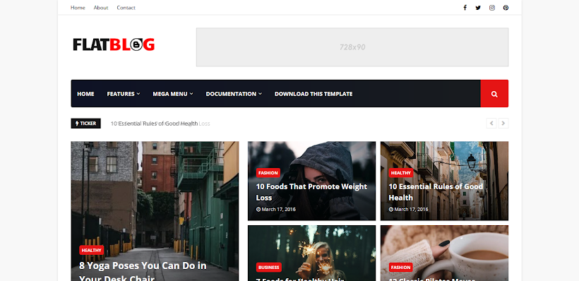 FlatBlog Free Blogger Template