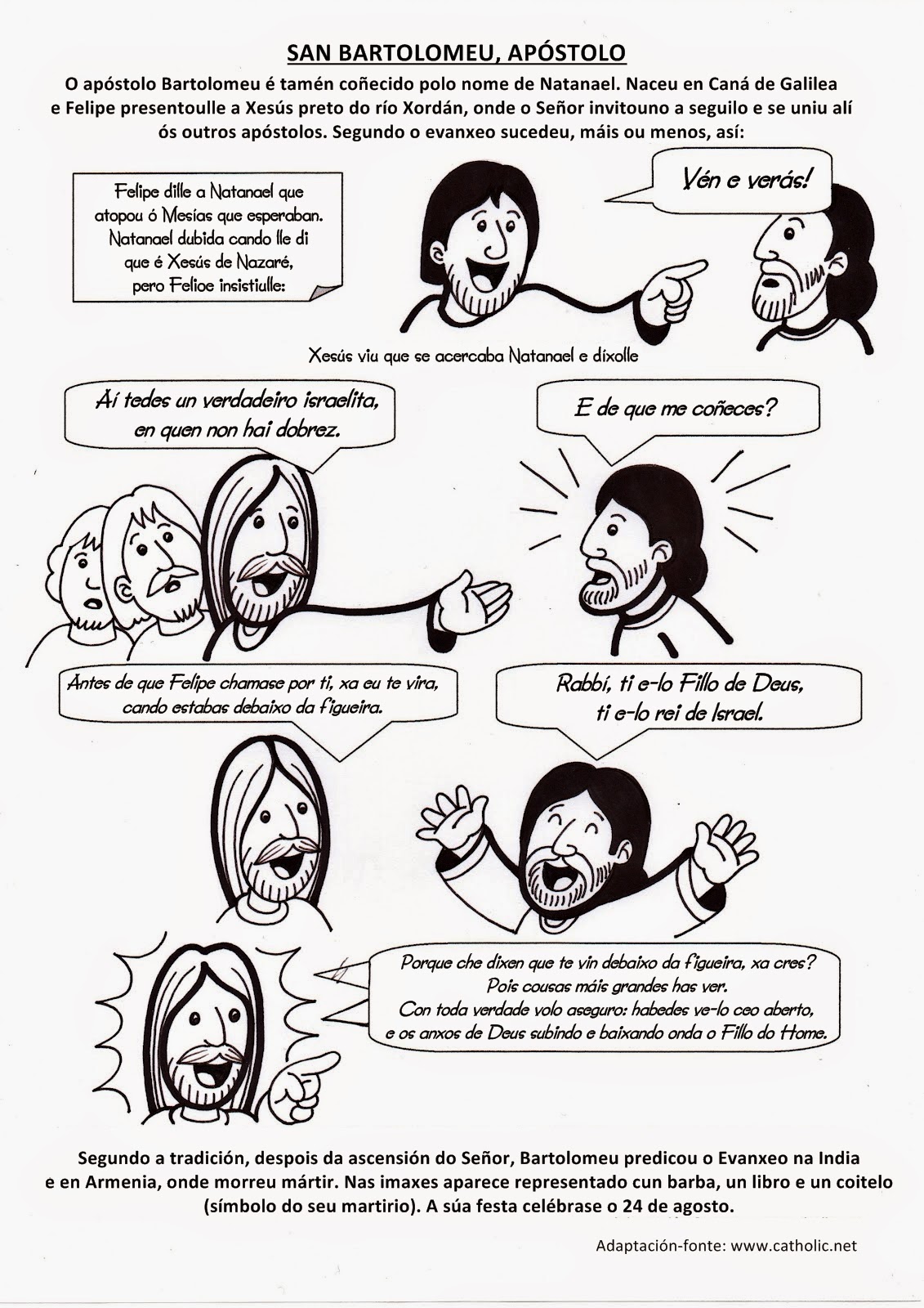 Ficha e Lectio: S.Bartolomeu