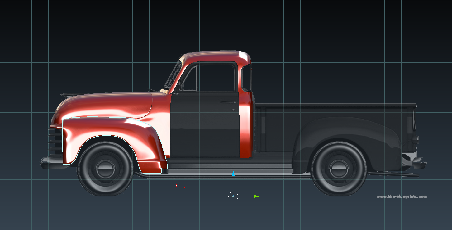 The Tinkers 1951 Chevy Pickup Truck Blender Model Project