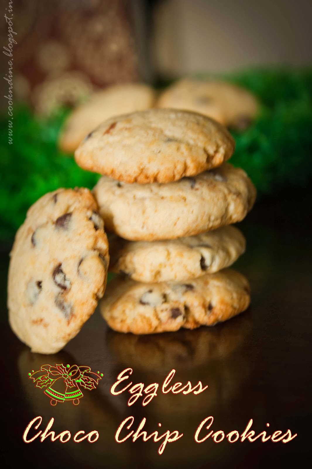 CooknDine.... Eggless Choco Chips Cookies