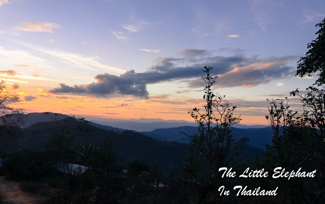 Just before final sunset behind the mountains of Pua Destination Travel Guide Nan, North Thailand