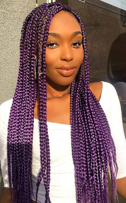 36 Gorgeous Lemonade And Fulani Box Braids Hairstyles With
