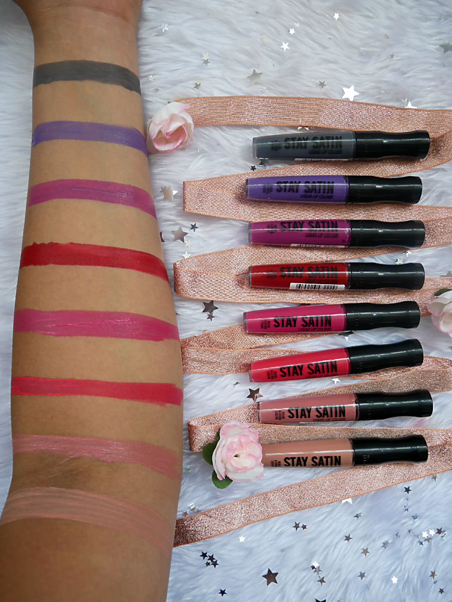 rimmel stay satin  swatches