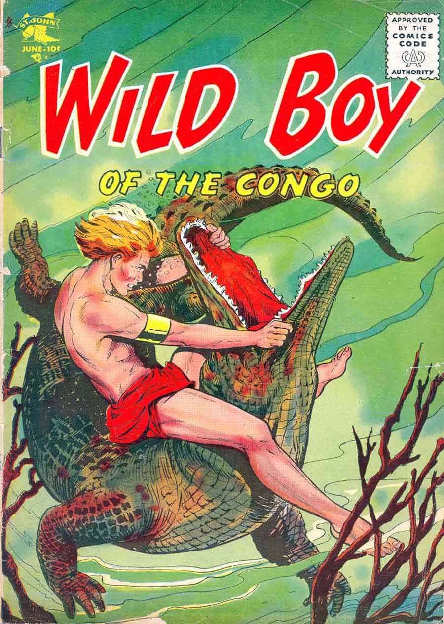 Wild Boy of the Congo v1 #15 - Matt Baker st john golden age comic book cover art