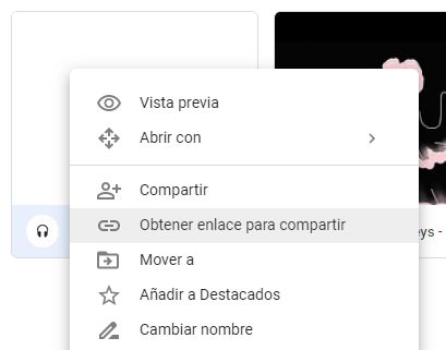 Obtener enlace descarga directa Google Drive
