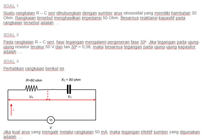 Contoh Soal Resistor dan Kapasitor Seri ezy blog