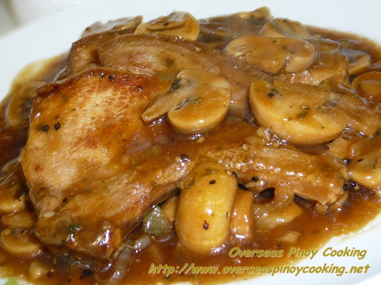 Pork Chop with Mushroom and Oyster Sauce