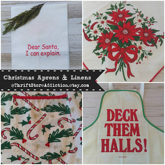 Christmas linens and aprons 