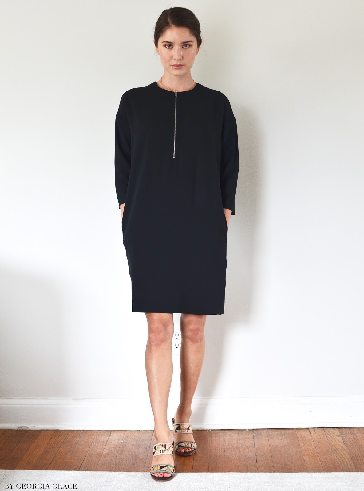 Everlane Japanese GoWeave Front-Zip Dress | Review | By Georgia Grace