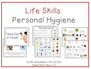 http://www.teacherspayteachers.com/Product/Life-Skills-Personal-Hygiene-Functional-Vocabulary-Language-1232635