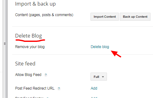 how to delete blog in blogger delete blogger blog, remove blogger blog, permanently delete blogger blog,