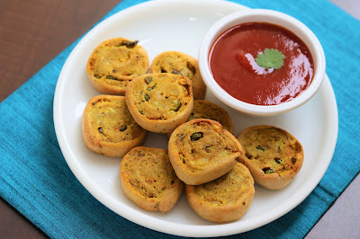 Potato Pinwheels , Holi snacks