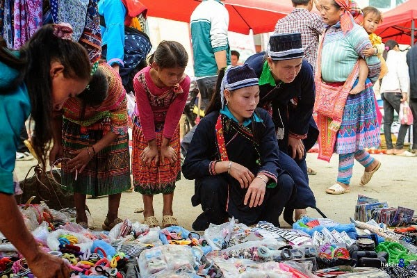 Vietnam's highest mountain market Coc Pai in Ha Giang