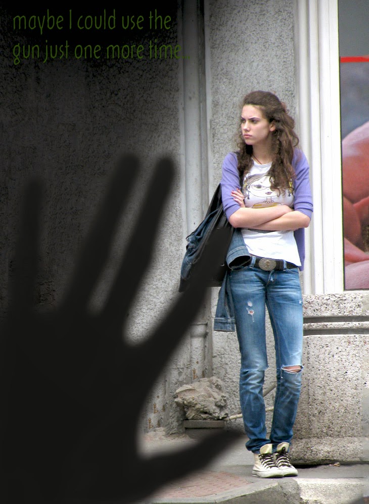 Magpie's TG captions Costume gun, part 4