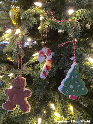 Salt dough Christmas tree ornament decorations