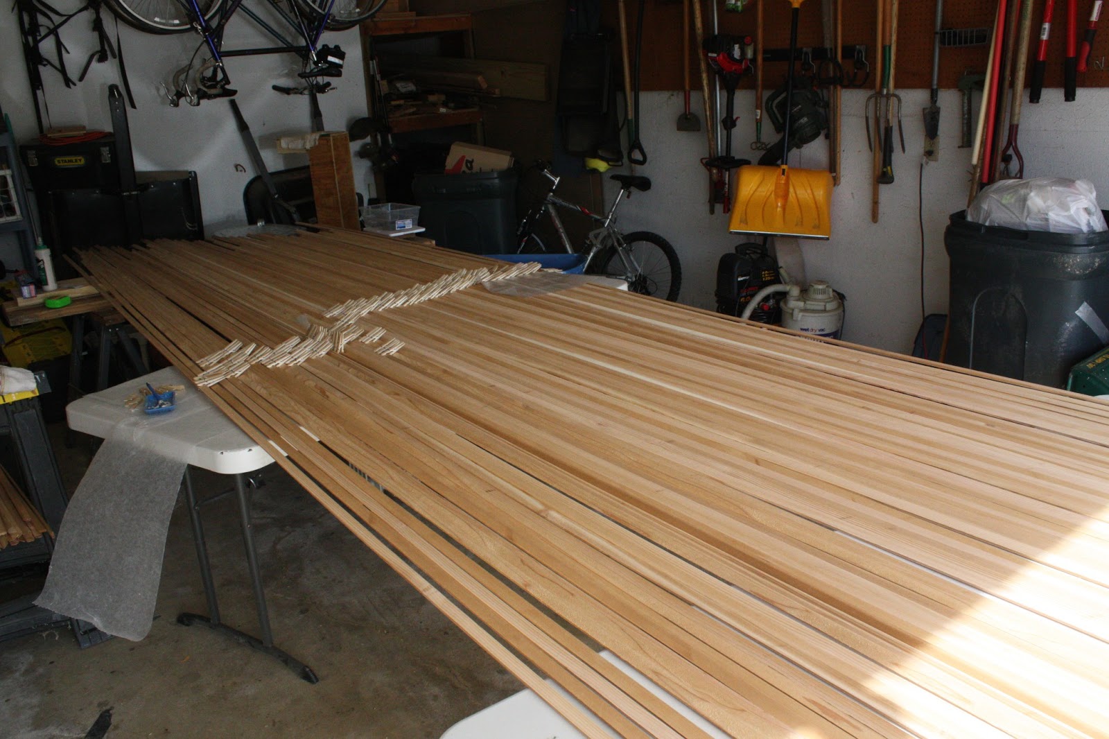 Cedar Strip Canoe Scarfing the Strips