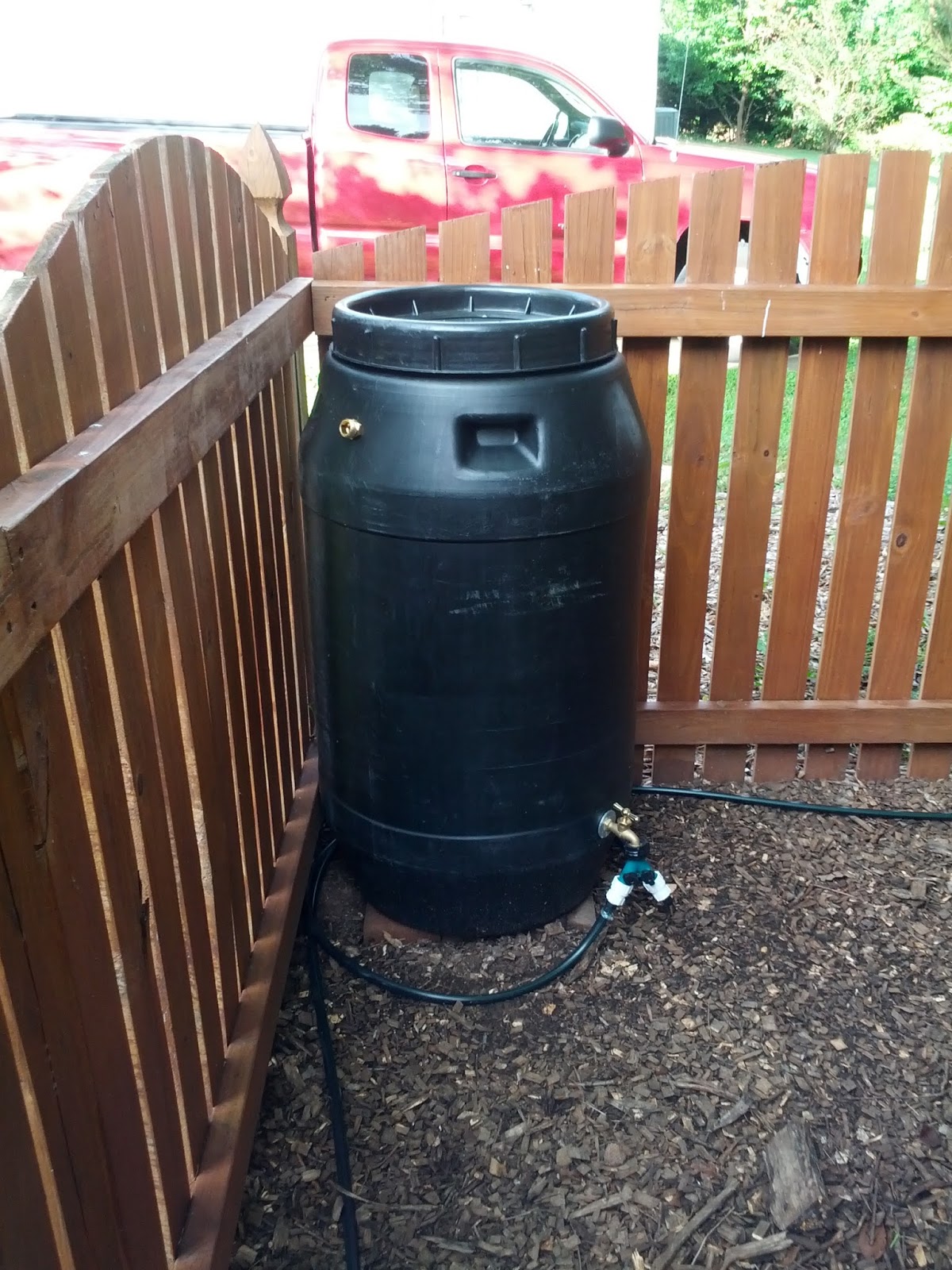Delete the Nuts: Installing overflow rain barrel #3