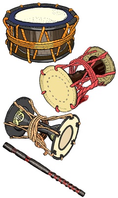 Web楽器事典 Vol 1 世界の楽器 楽器図鑑 五人囃子の楽器