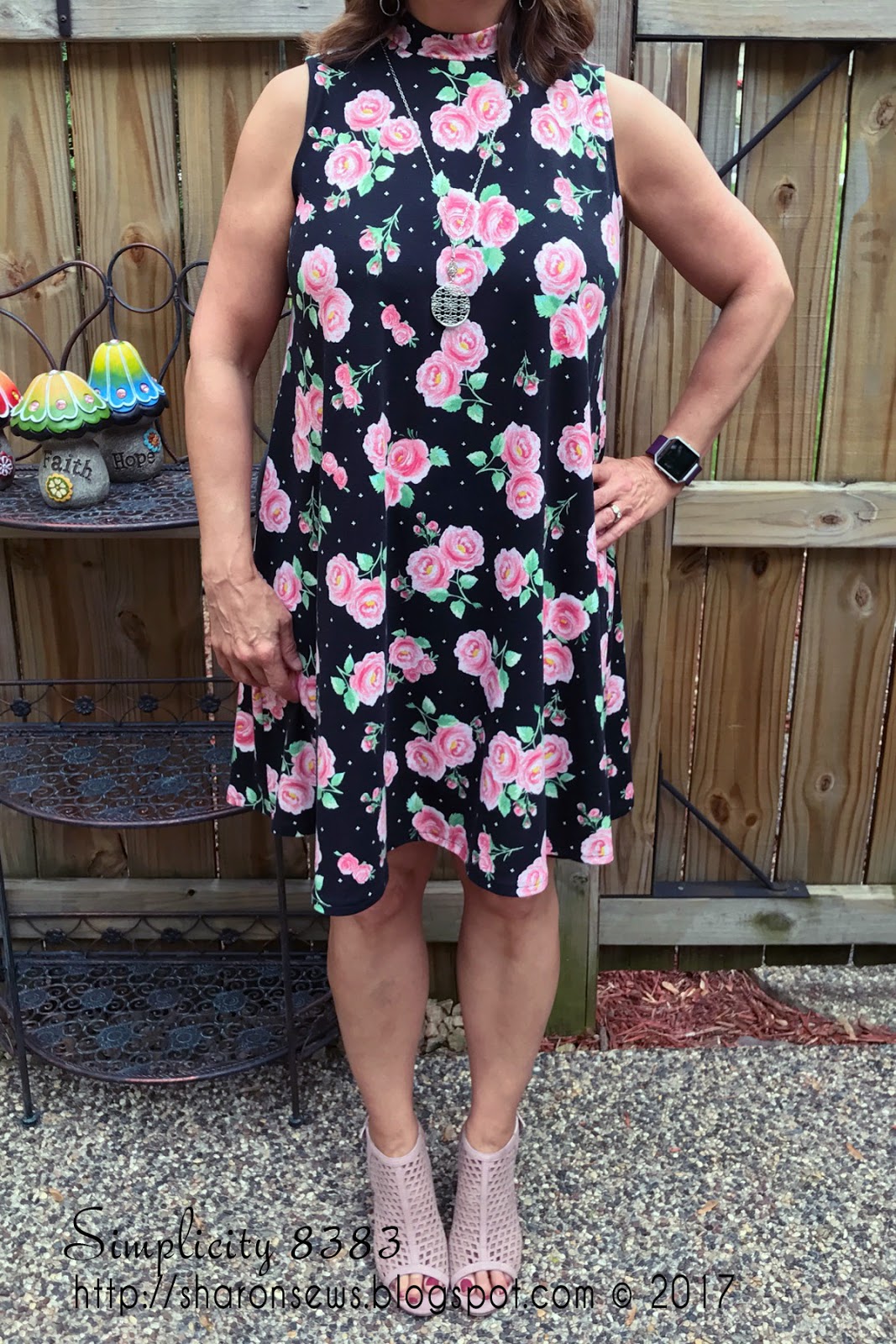 turtleneck trapeze dress