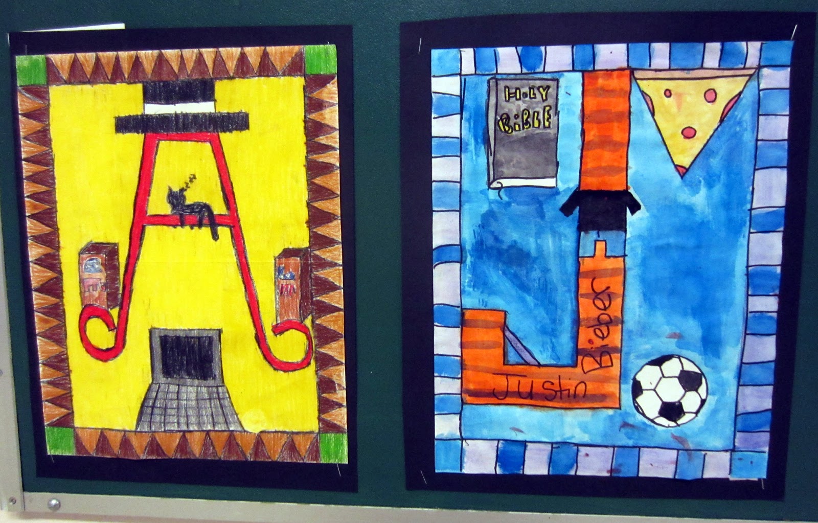 Mrs. Art Teacher!: Illuminated letters 2012 version