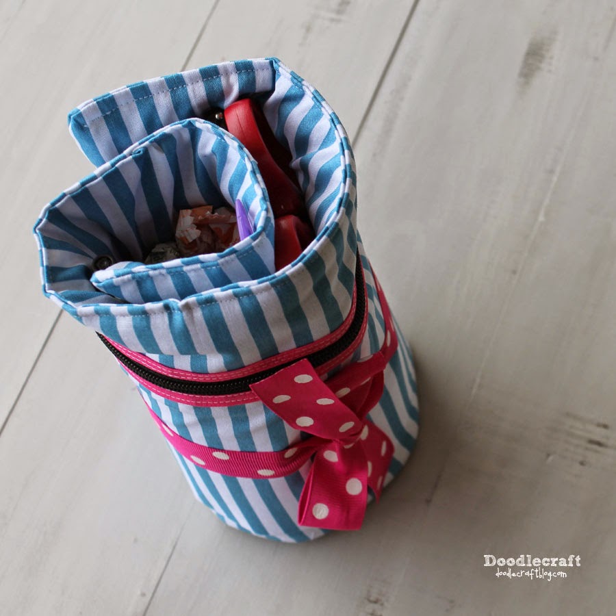 How to Sew a Homemade Roll Up Charger Cord Organizer - DIY Sewing