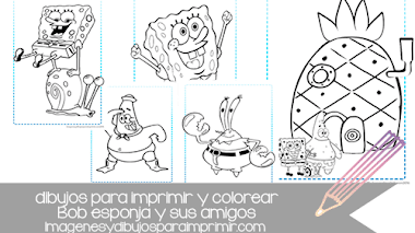 dibujos de bob esponja para imprimir